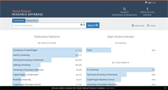 Desktop Screenshot of forskningsdatabasen.dk